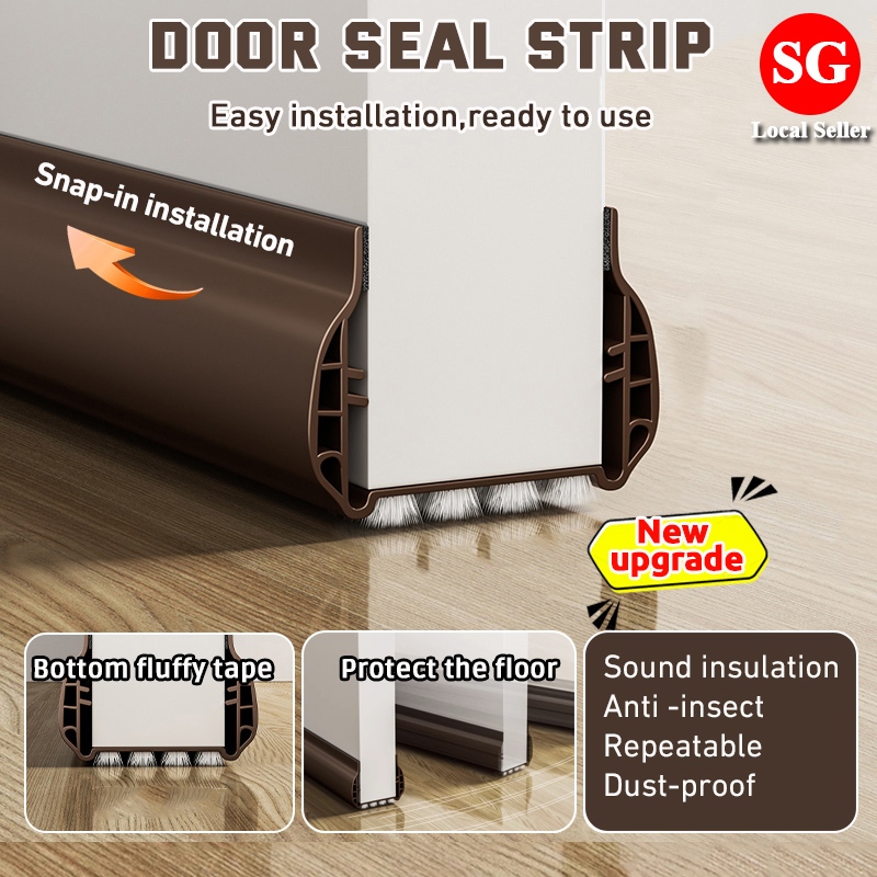 рџ ёрџ гђђsg Stockгђ New Upgrade Door Seal Strip Pvc Doorstopper Soundproof
