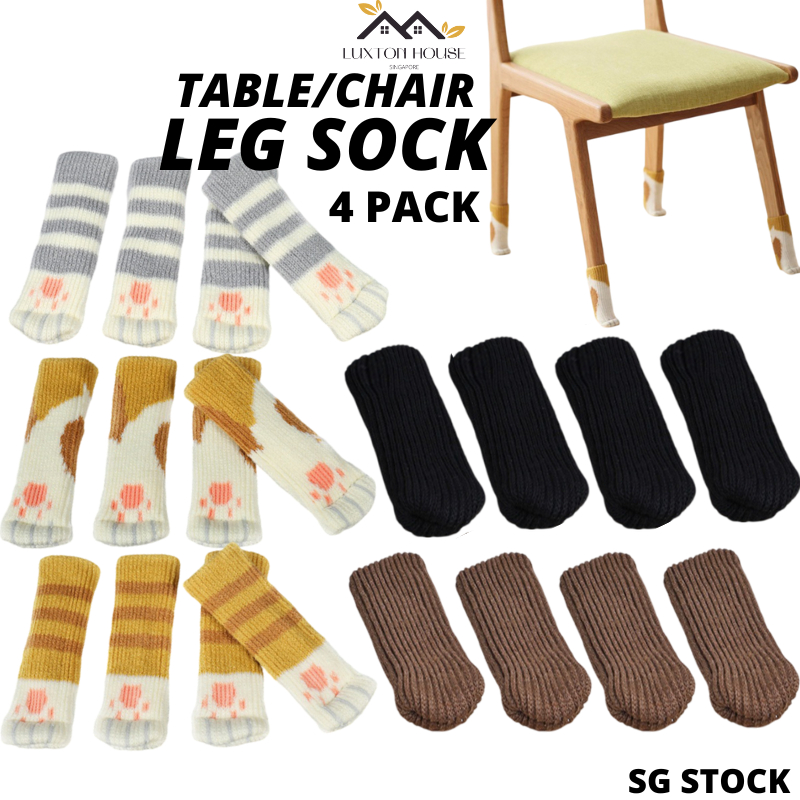 {SG} 4PCS Table Leg Protector Chair Leg Socks Cap Chair Leg Protector ...