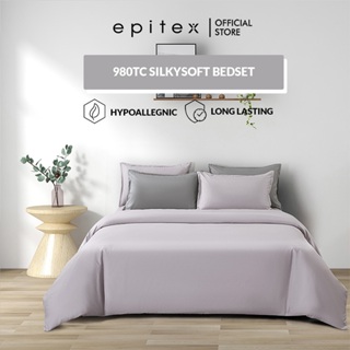 (New Arrival) Epinova Silkysoft 980TC Microfiber Bedsheet | Fitted Sheet | Soft & Comfortable (Without Quilt Cover)