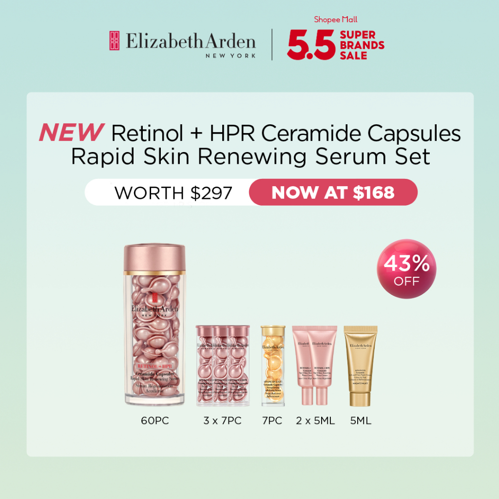 [5.5 Exclusive] Elizabeth Arden Retinol + HPR Ceramide Capsules Rapid ...