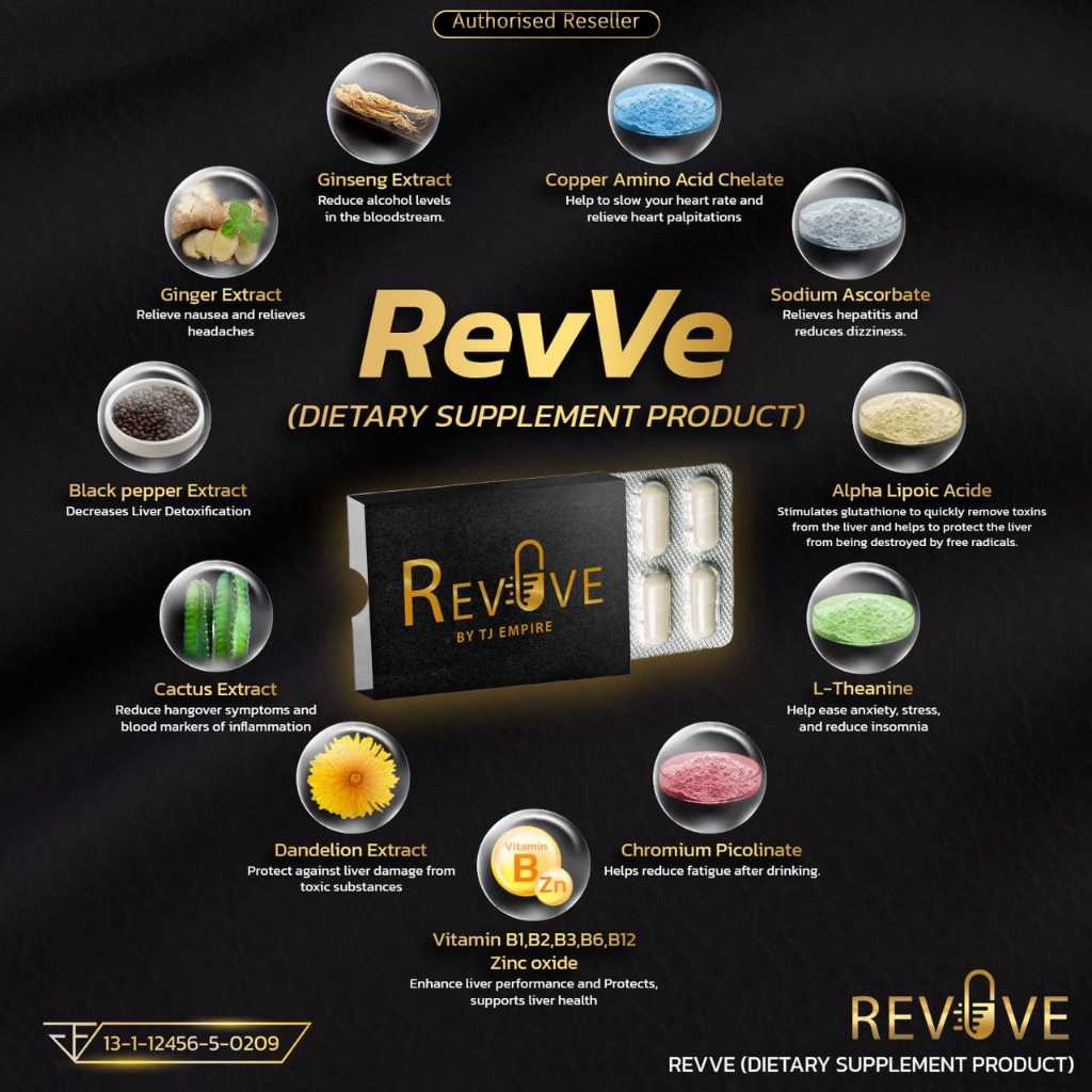 Revve Hangover Relief Capsule [ 40s/Box] Ultra Strong Vegan Friendly ...