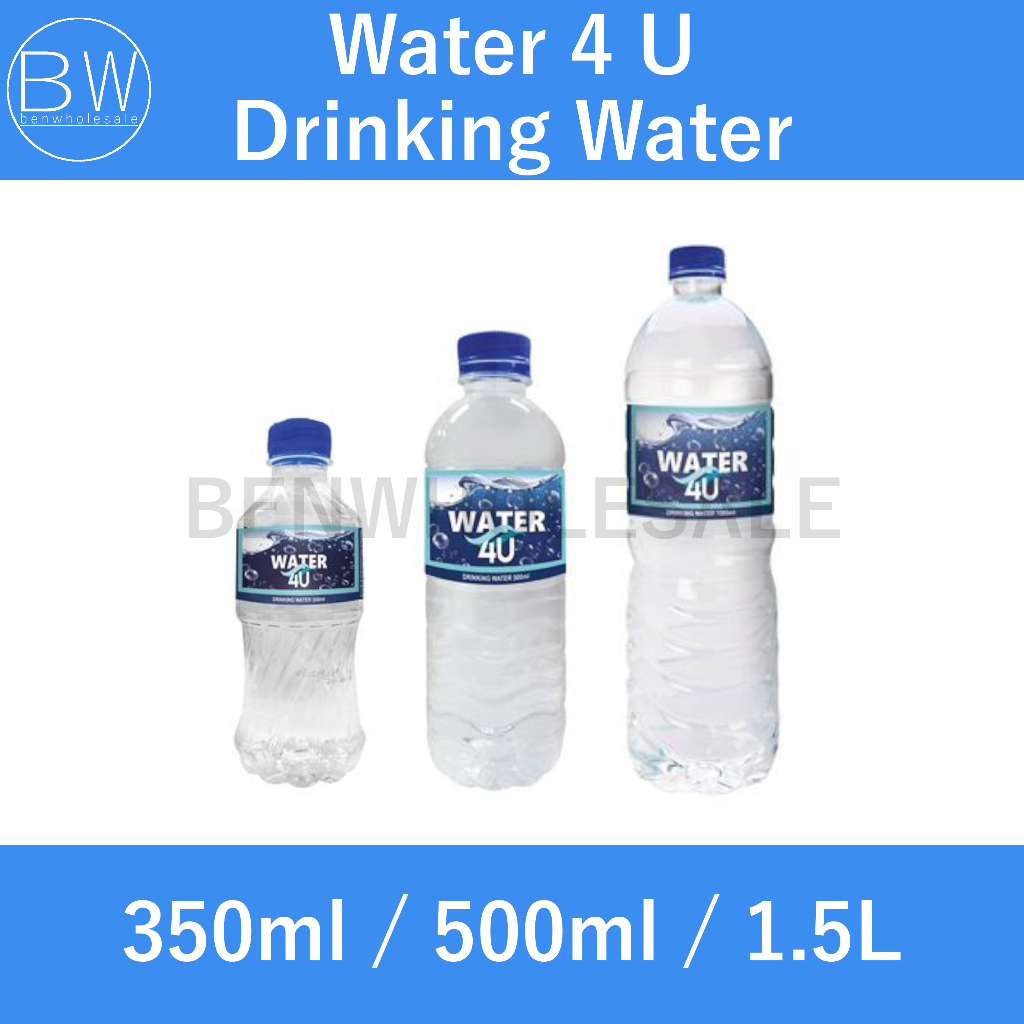 Water 4U Drinking Water (24 x 350ml / 24 x 500ml / 12 x 1.5L) | Shopee ...