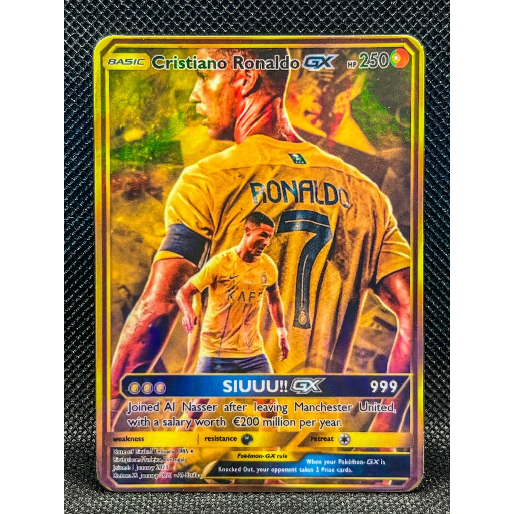 ronaldo pokemon card Lionel Messi And Cristiano Ronaldo Pokmon Card Argentina Full Art