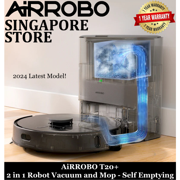 (Official Store) AIRROBO T20+ 2 in 1 Lidar Robot Vacuum and Mop with ...