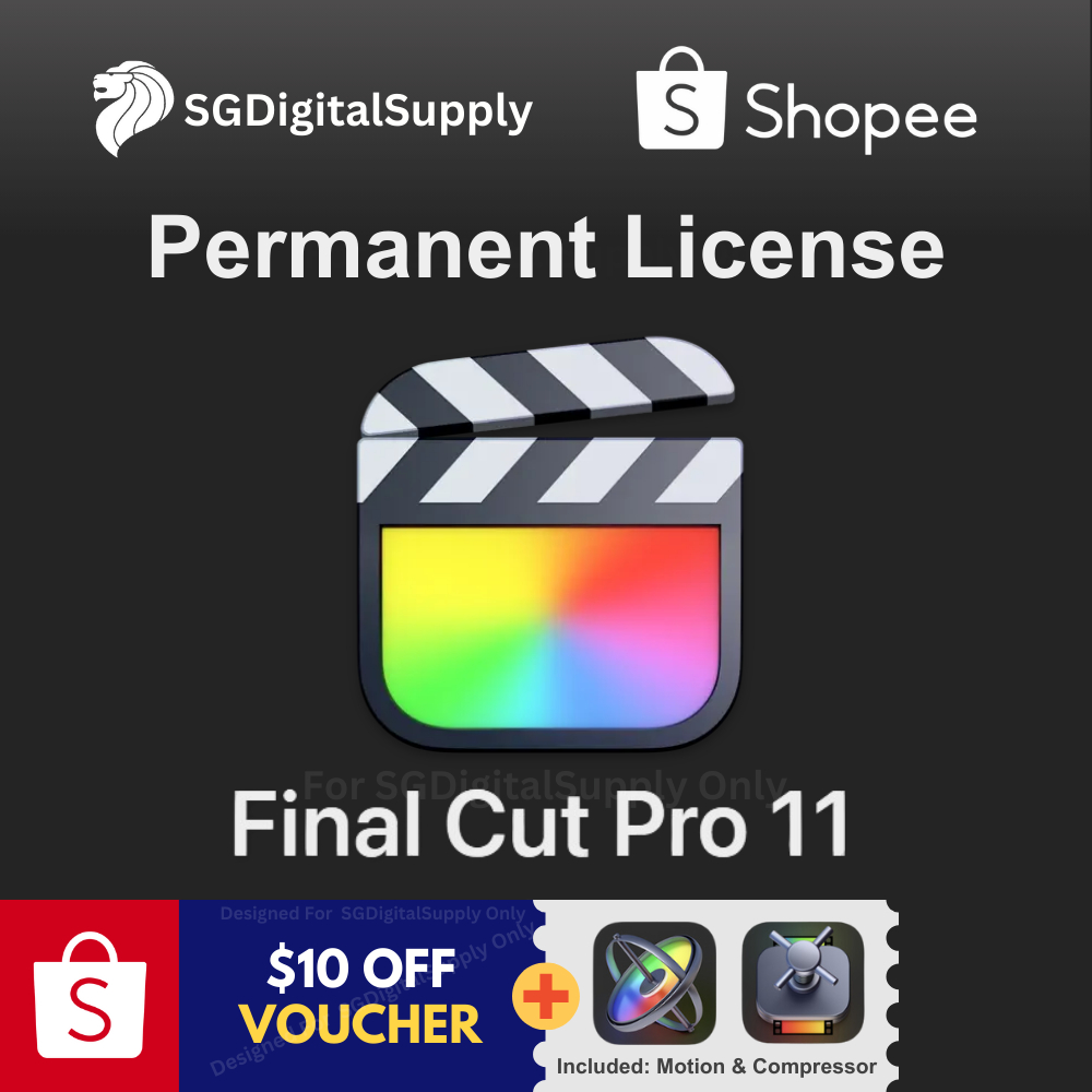Final Cut Pro 11 | Permanent License | Official SG Redemption Code ...