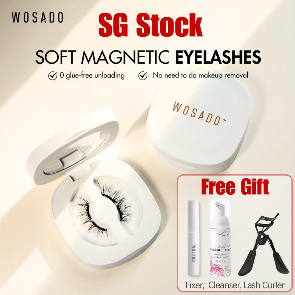 WOSADO【SG】Magnetic Eyelash Lash False Eyelash Soft Magnetic Lash ...