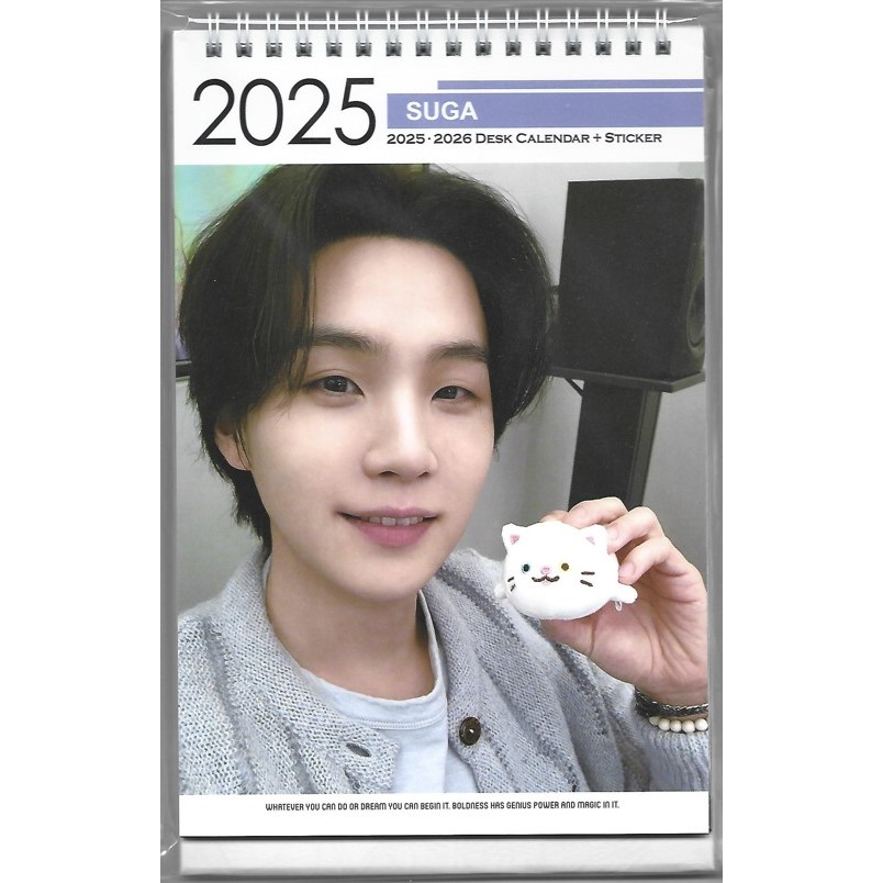 BTS Suga Photo Calendar 2025 & 2026 KPOP 202406 Shopee Singapore