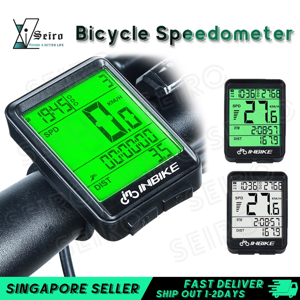【SG】Waterproof Bicycle Speedometer Wireless Large Screen Bike ...