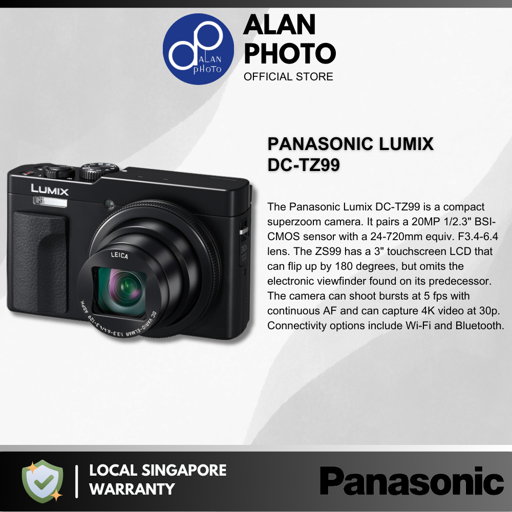 Panasonic TZ99/ZS99 Digital Camera [Black/Silver] | Panasonic