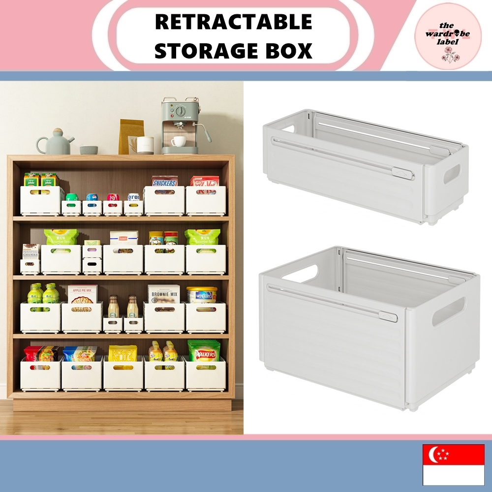 [SG SELLER - TWL] Retractable Storage Box Foldable Kitchen Desk ...
