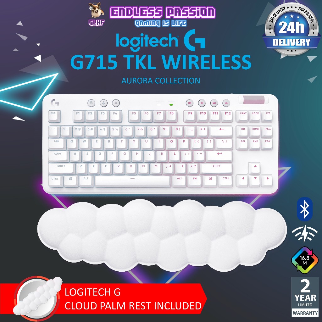 Logitech G715 Wireless Tenkeyless Mechanical Gaming Keyboard - Aurora ...