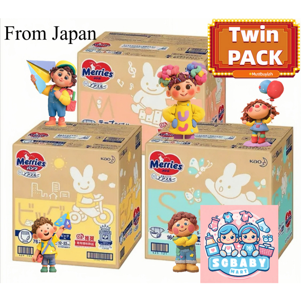 Merries Diapers – Pants & Tape, All Sizes | Direct from Japan, SG Ready ...