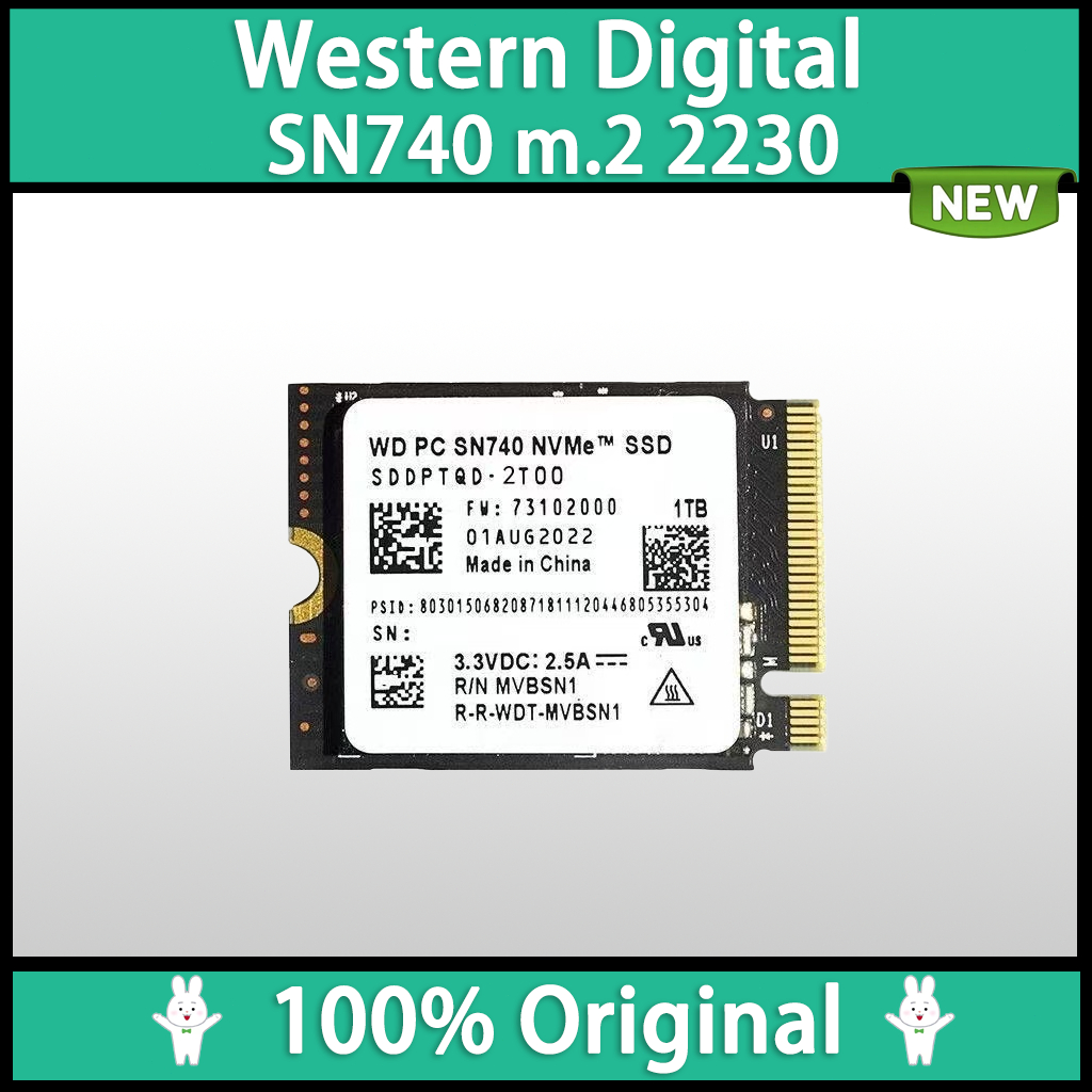 SSD WD PC SN740 1TB M.2 2230 NVMe PCIe4x4 – Pour Steam Deck, ROG Ally, PC