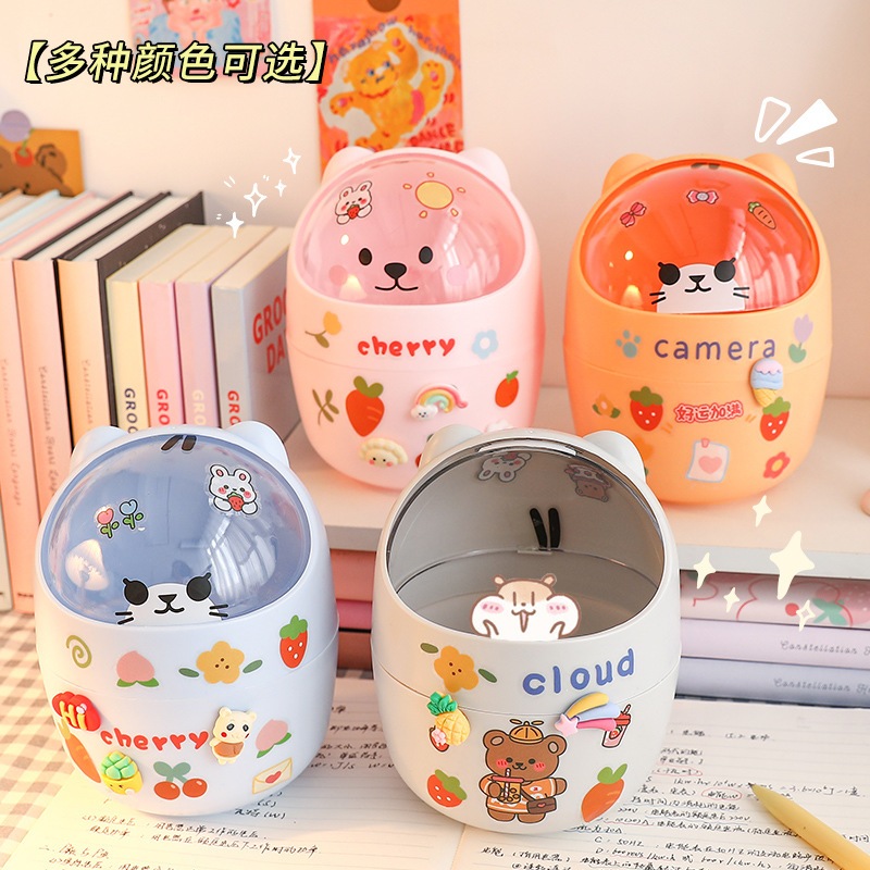 [SG Stock]Cute and Funny Mini Desktop Rubbish Bin DustbinBedroom Living ...