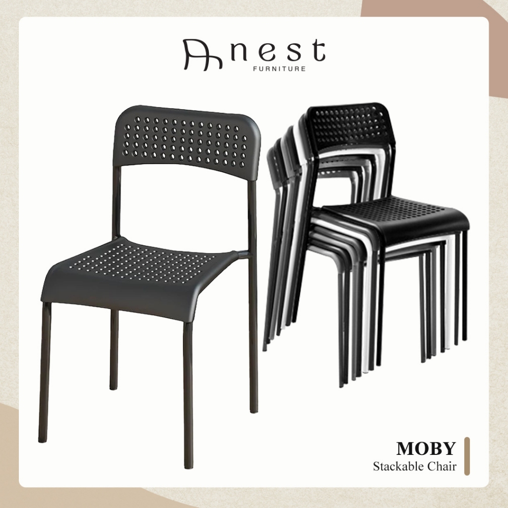 (NEST) MOBY Stacking Chair / Stackable / Chair / Plastic Chair / Dining ...