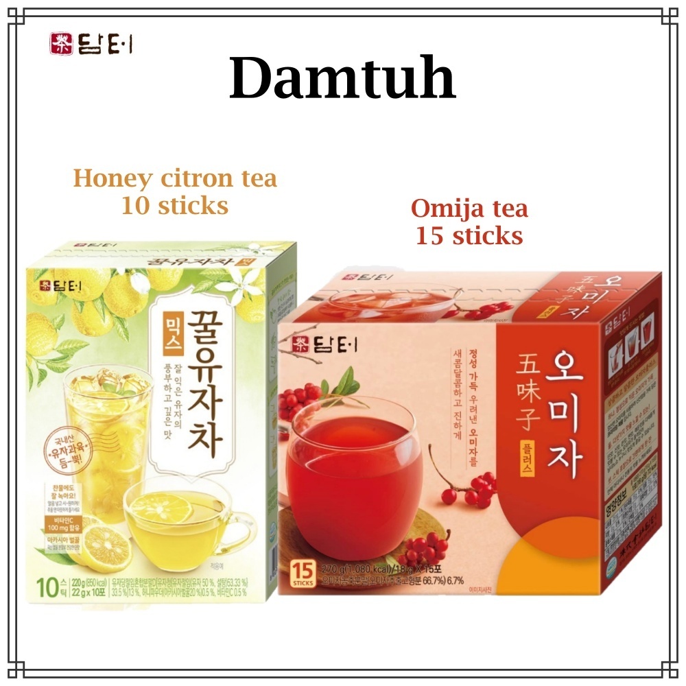 Damtuh honey citron tea 10 sticks Omija tea 15 sticks korean honey yuzu ...