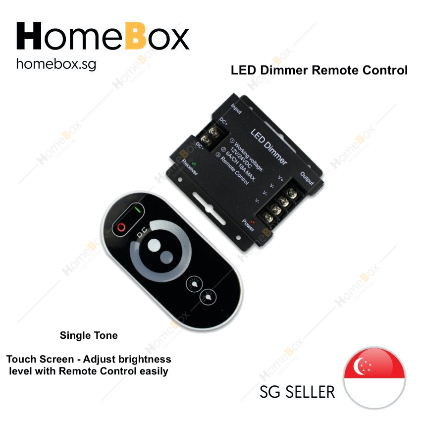HomeBox 🇸🇬 LED Dimmable Remote Control Dimmer for Strip Light DC 12V ...