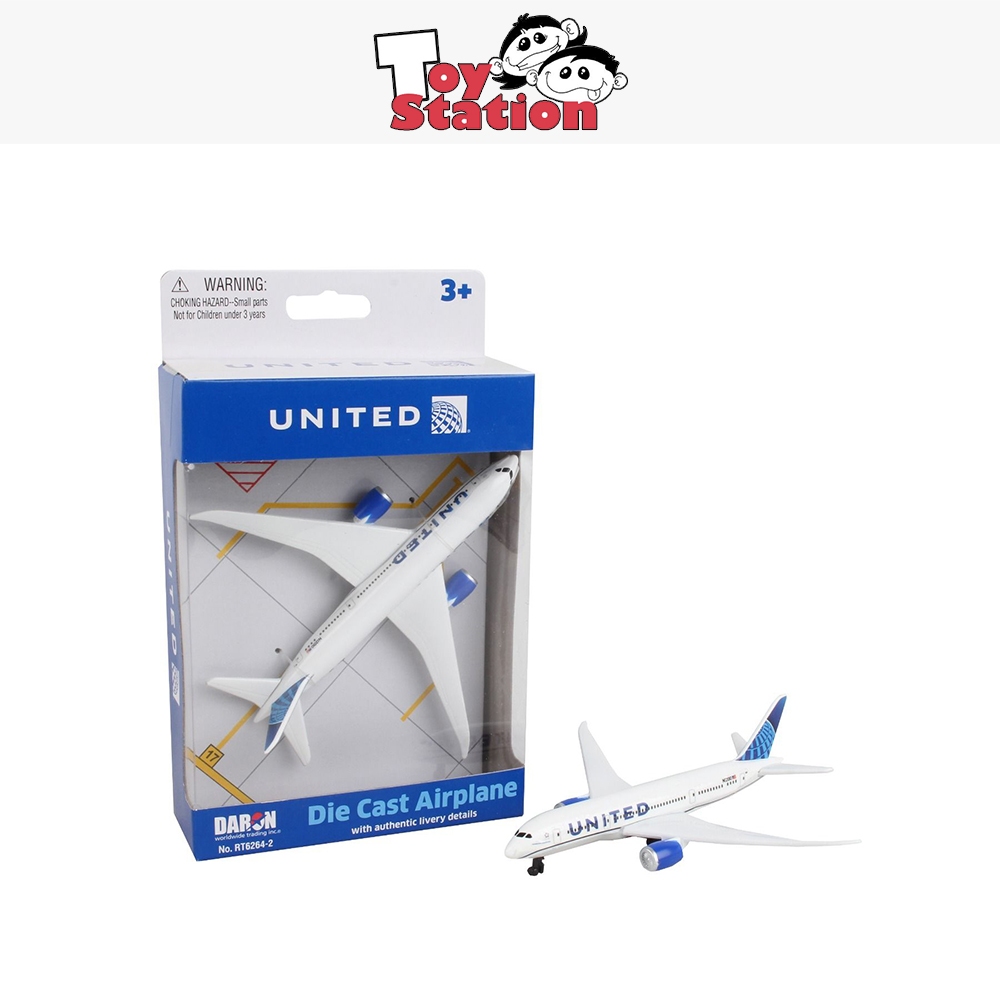 Daron Planes RT6264 United Airlines 747 Single Plane Diecast Toy WB Shopee Singapore