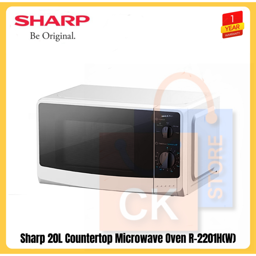 SHARP 20L Countertop Microwave Oven R-2201H(W) | R-2201H (1 Year ...