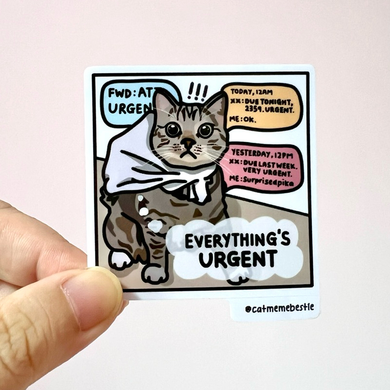(SG) Corporate Humor Cat Meme Sticker 