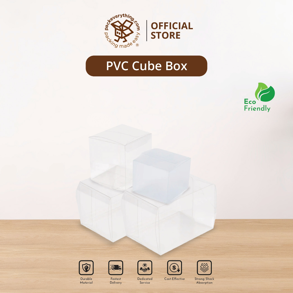 PACKEVERYTHING PVC Cube Box | Transparent PVC Box 10 pcs/Pack | Candy ...