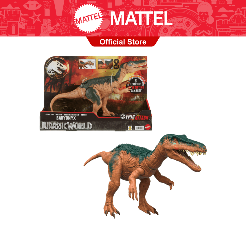Jurassic World Baryonyx Epic Attack Dinosaurier Actionfigur – Ca. 30,5 Cm Mit Beweglichen Gelenken