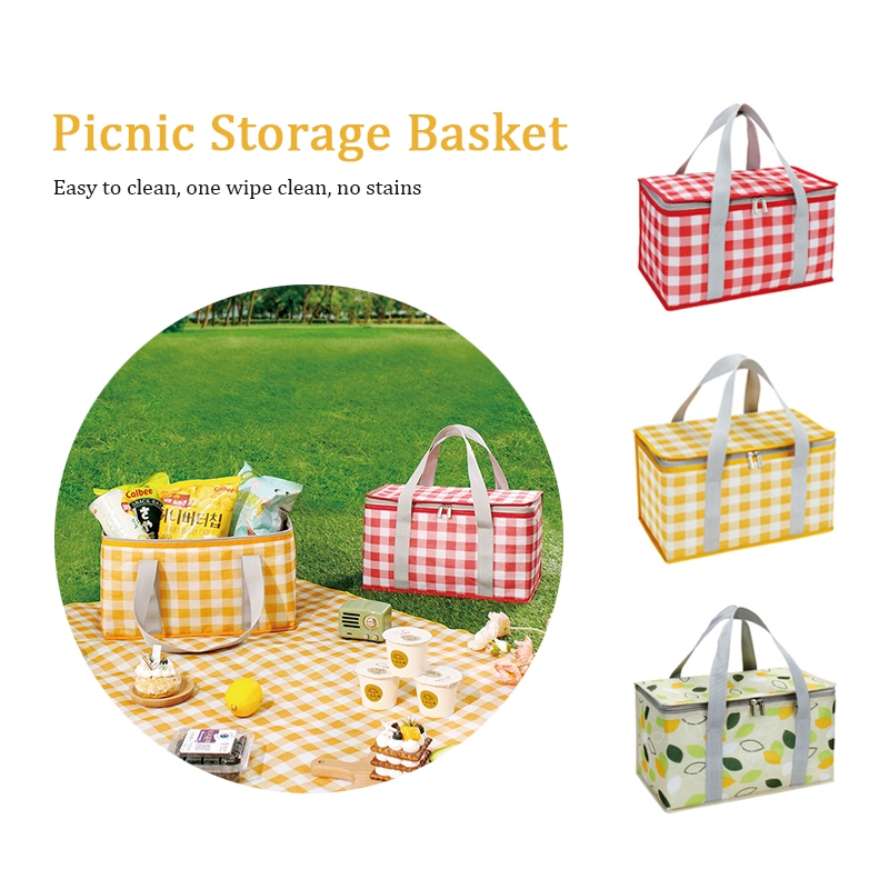 【SG Ready Stock】Travel Outdoor Picnic Basket Foldable Lunch Picnic Bag ...