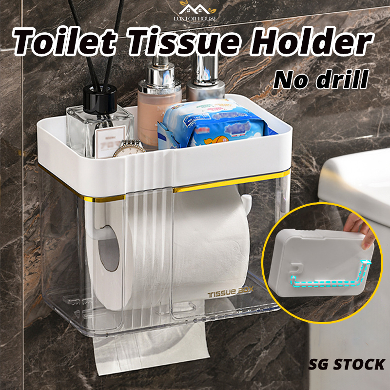 No Drill Toilet Paper Holder