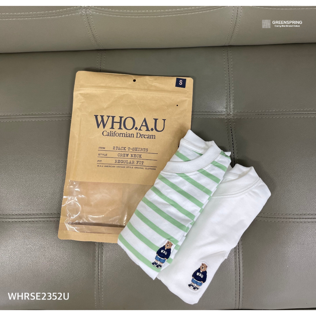 WHO.A.U] Steve 2PACK Stripe T-shirts[B] | WHRSE2352U