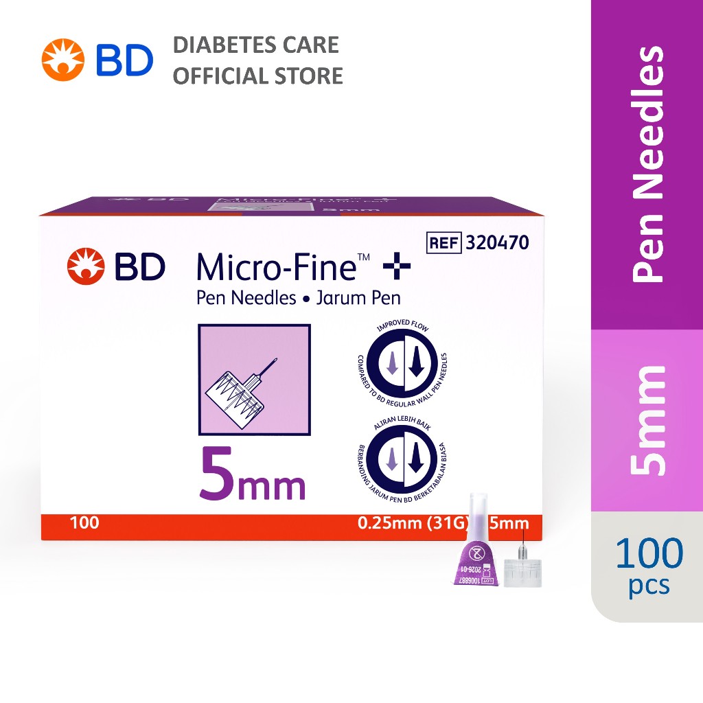 BD Micro Fine Pen Needles 5mm x 31G (Box of 100's) | Shopee Singapore