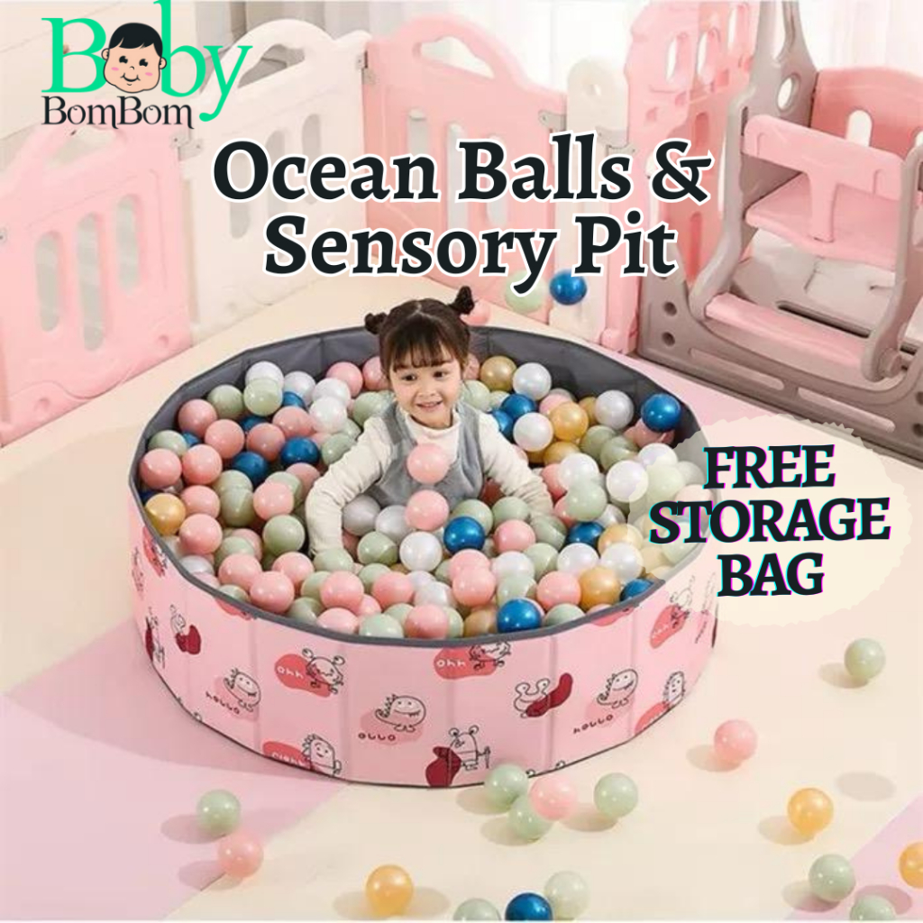 thumbnail image 2 of Foldable 31" Ball Pit For Toddlers & Pets - Portable Play Pool With Storage Bag, Beige (Balls Sold Separately) 2 of 12