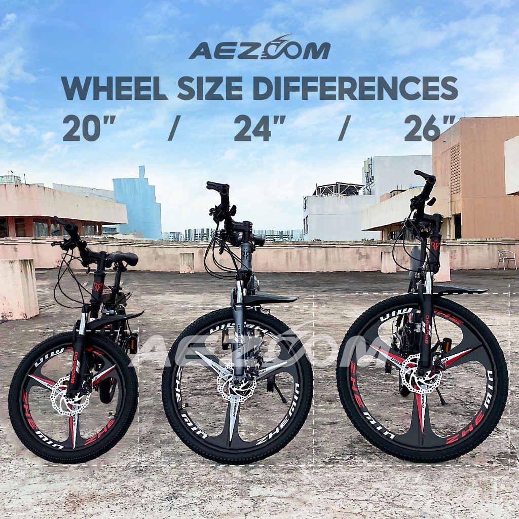 OFFICAL STORE BEGASSO 26 24 20in SHIMANO Foldable Mountain Bike 21 Speed Folding Bicycle Shopee Singapore