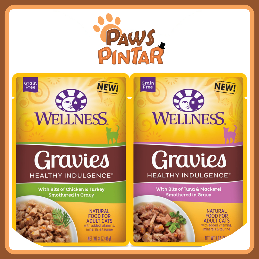 Wellness Healthy Indulgence Gravies Wet Cat Food 3oz (2 Flavors