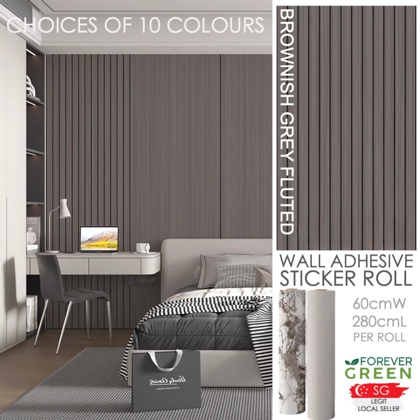 Wall Sticker Self Adhesive DIY Wall Panel Fluted Panel Flat Panel ...