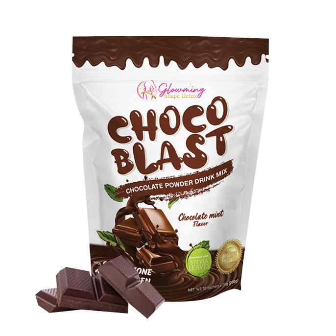 GLOWMING SHAPE DETOX Choco Blast Chocolate Powder Drink Mix
