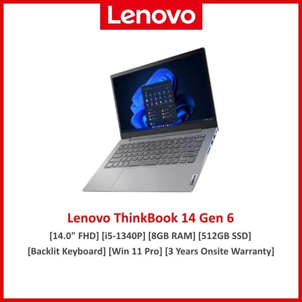 Lenovo ThinkBook 14 Gen 6 14" FHD i51340P 8GB RAM 512GB SSD