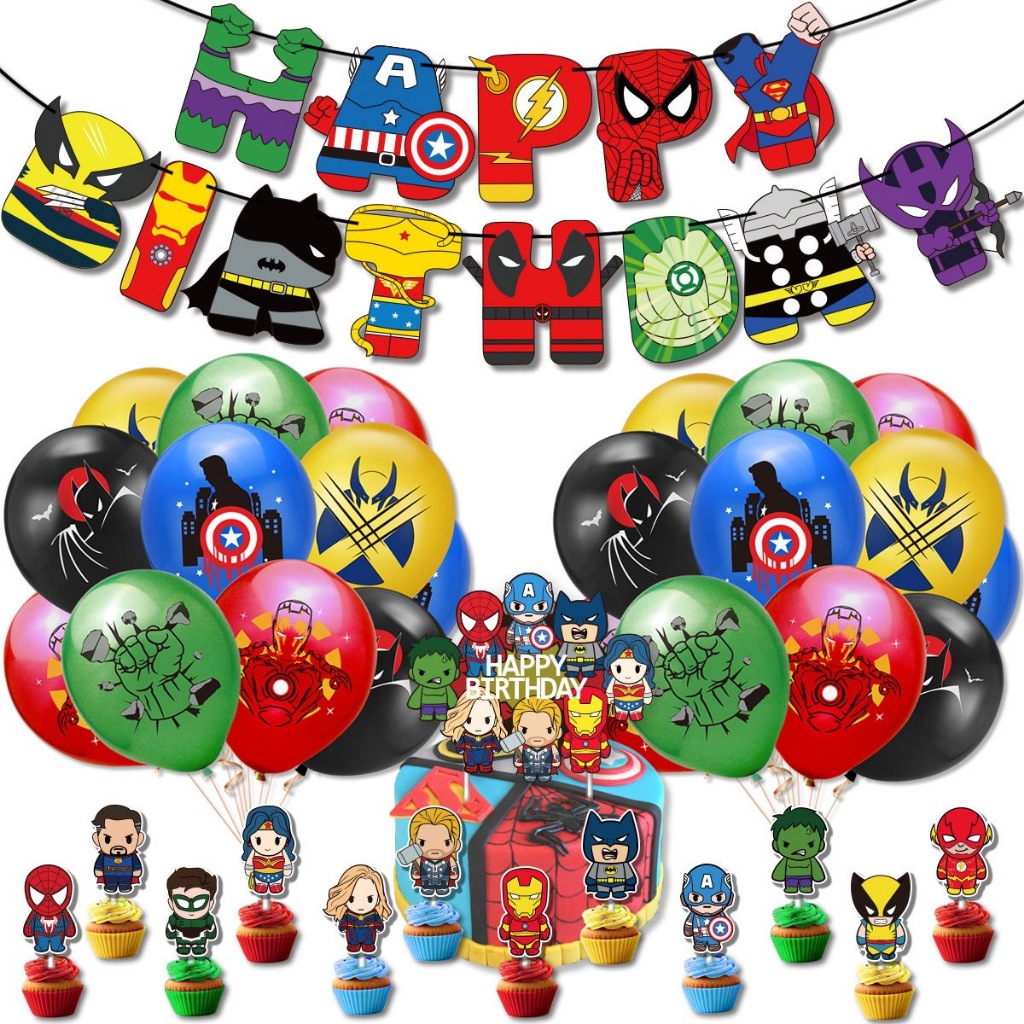 [SG seller] the avengers marvel superhero theme birthday party ...