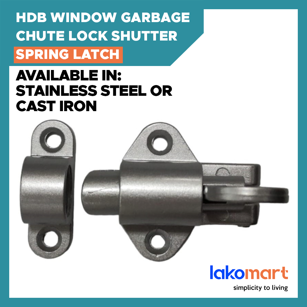 HDB Window Garbage Rubbish Chute Lock Shutter Spring Latch Silver ...