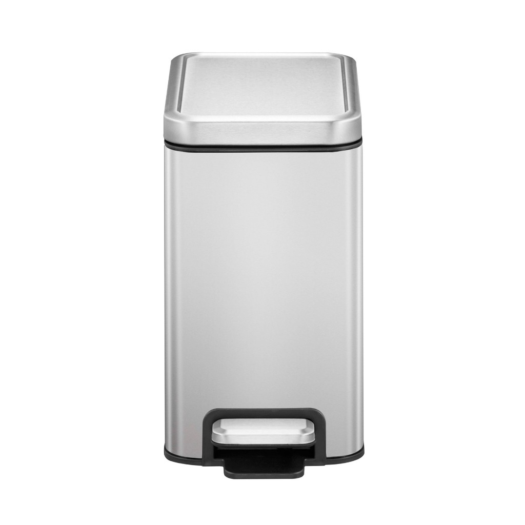 Eko Stella Slim Dustbin 6L Soft Closing Waste Bin Stainless Steel Step ...