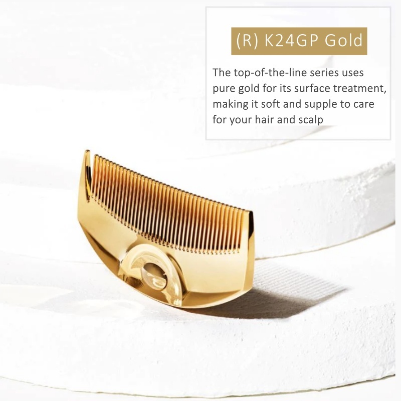 LOVE CHROME Beautiful Hair Comb - TSUKI - K24GP GOLD / Highest