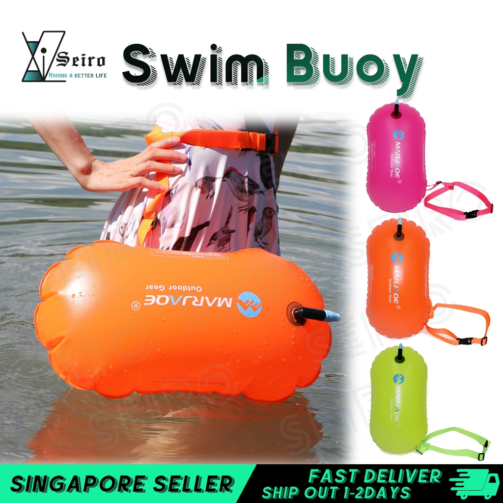 【SG】Swim Buoy Safety Tow Float Flatable Air Bag Flotation Device for ...