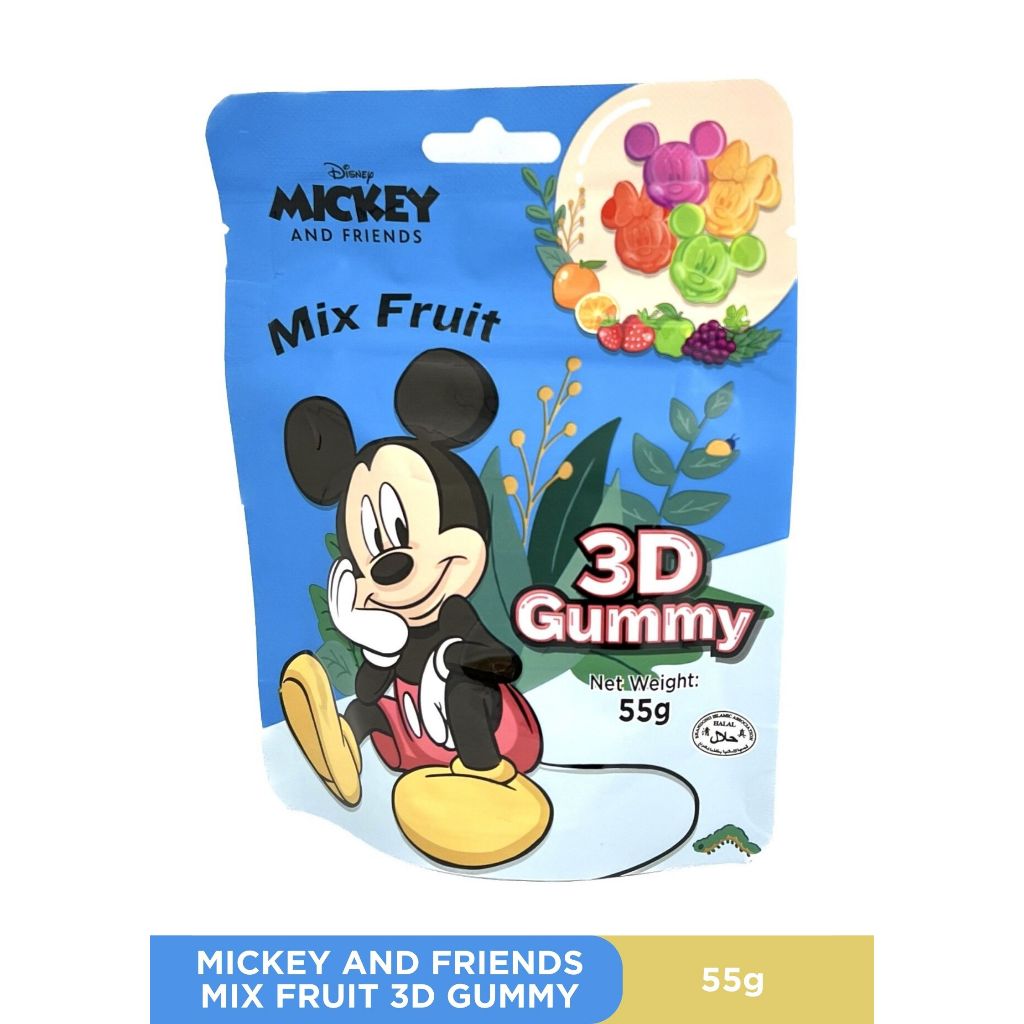 MICKEY AND FRIENDS Mix Fruit 3D Gummy (55g) [SG] | Shopee Singapore