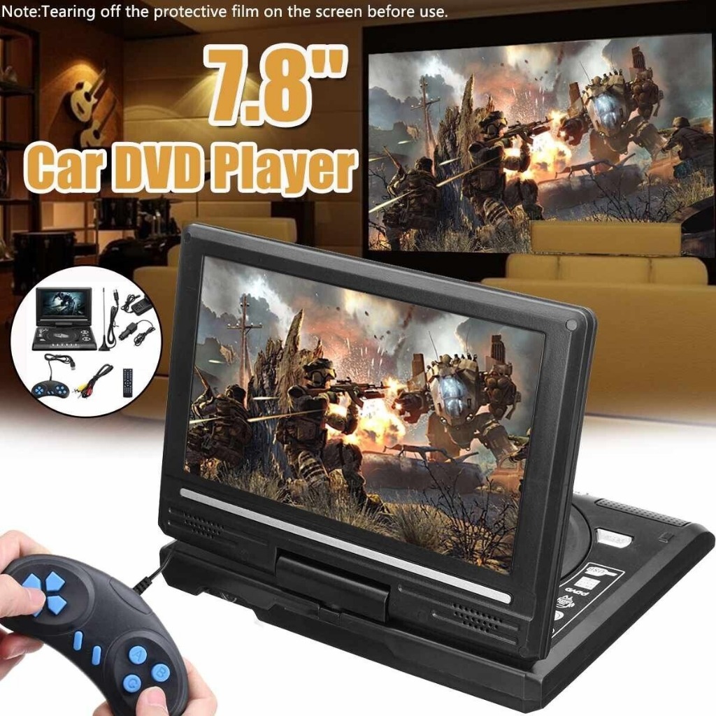 Upgrade Mini DVD Player 16:9 Widescreen 270° Portable CD VCD MP3 MP4 ...