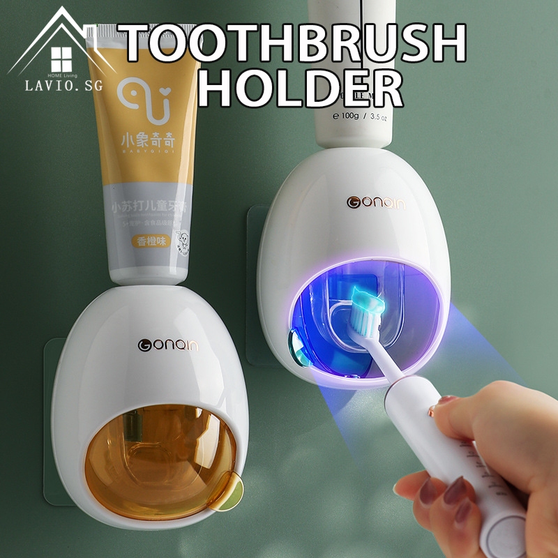 [SG] Wall Mounted Toothpaste Dispenser Automatic Tube Press Squeezer ...