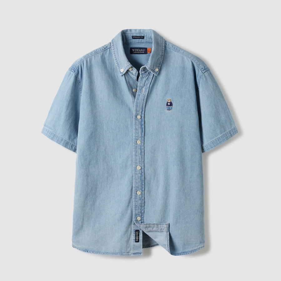 【WHO.A.U】Steve Denim Overfit Short Sleeve Shirt WHO.A.U】Steve Denim Overfit Short Sleeve Shirt (WHO.A.U