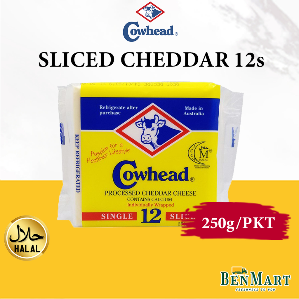 [BenMart Chill] Cowhead Cheese Slices Original/Low Fat/Burger/Sandwich/Gouda/Emmental Halal