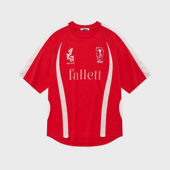FALLETT] Sports Club Football Jersey Short Sleeve T-Shirt 4