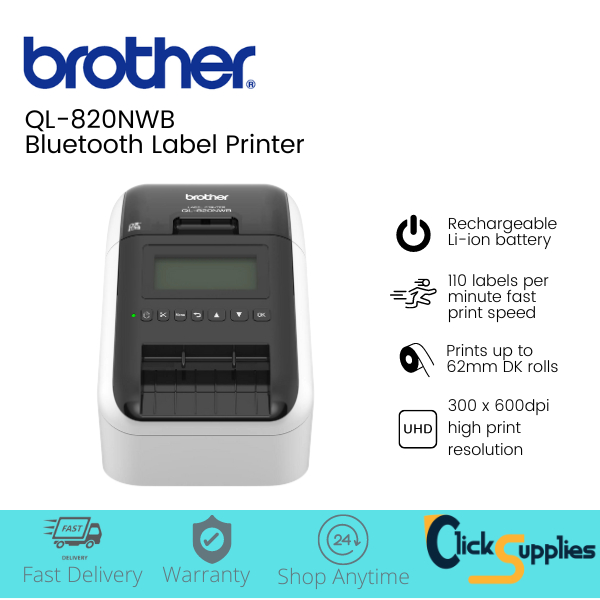 Brother QL-820NWB Professional Label Printer with Wired, Wireless and ...