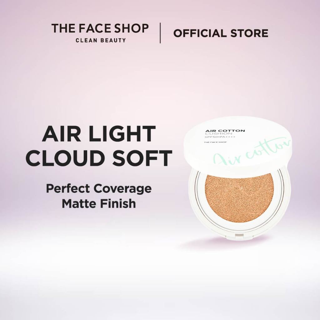 THEFACESHOP Air Cotton Cushion SPF50+ PA++++ | Shopee Singapore