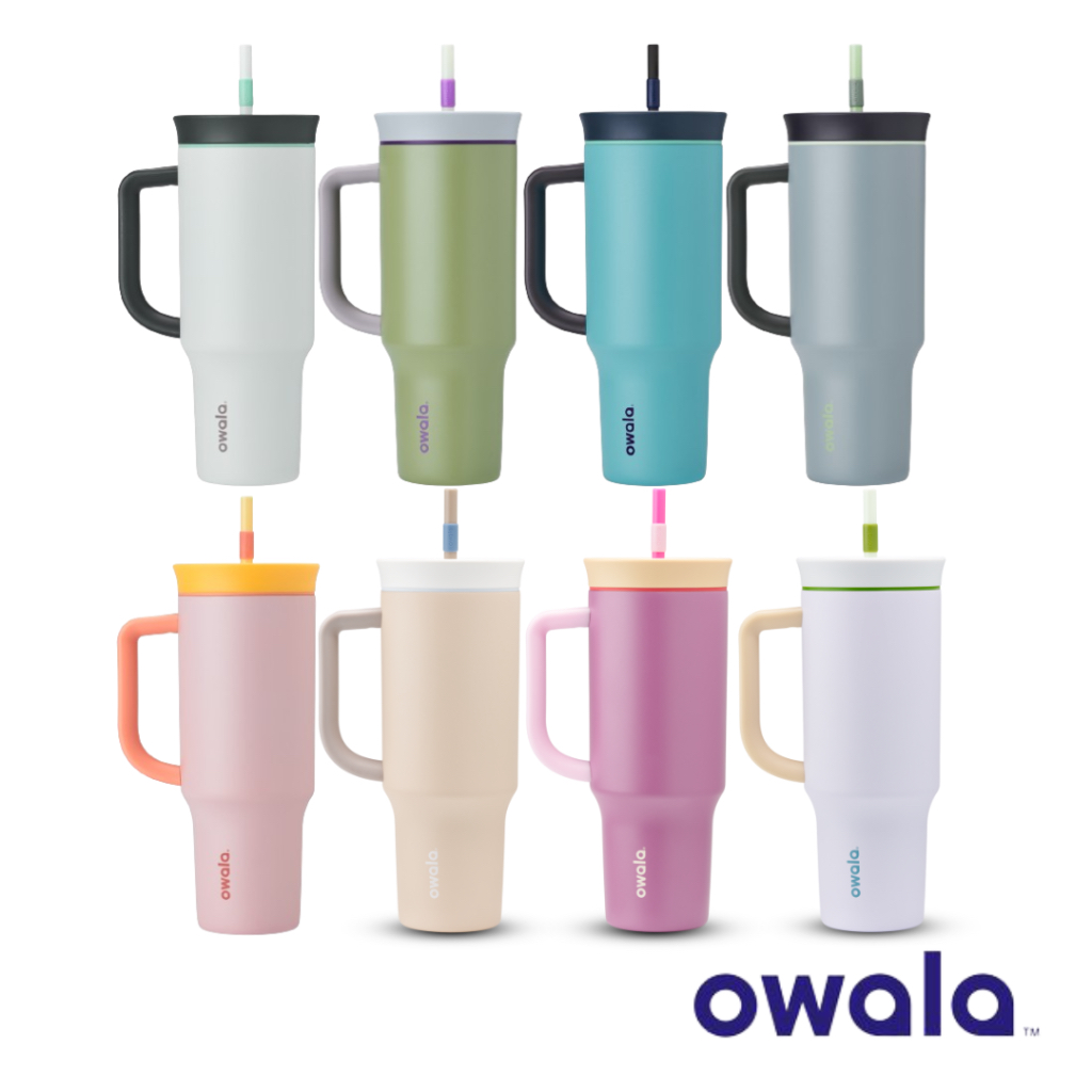 Owala 40oz (1182ml) Insulated Stainless Steel Tumbler, Assorted Colours ...